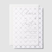 Minimalistische Elegante zwarte moderne script bru Vellum Uitnodigingen (Offset (Uitnodiging))