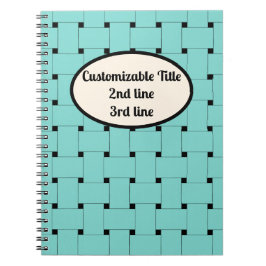 Minimalistische elegantie: geweven bandjes. Blauw Notitieboek