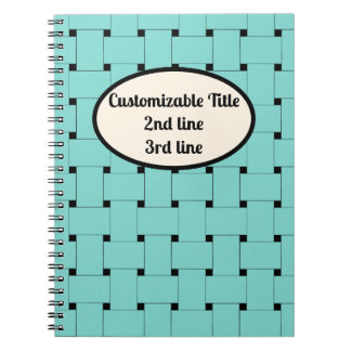 Minimalistische elegantie: geweven bandjes. Blauw  Notitieboek