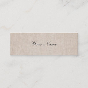 Minimalistische Elegantie Linnen Mini profiel kaar Visitekaartje