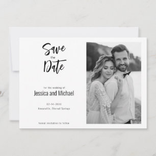 💍 Minimalistische Elegantie met foto Save The Date