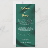 Minimalistische Emerald en Gold Script Welkom Beda (Voorkant)