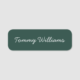 Minimalistische Emerald Green Professional Eenvoud Naamplaatje