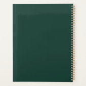 Minimalistische Emerald Green Professional Eenvoud Planner (Achterkant)