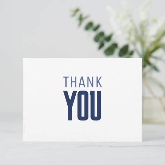 Minimalistische en eenvoudige boodschap bedankkaart (Staand voorkant)