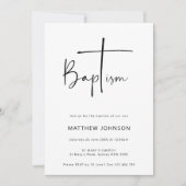 Minimalistische en eenvoudige doopdoop kaart (Voorkant)