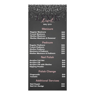 Minimalistische en Elegante Nail Tech Reclamekaart