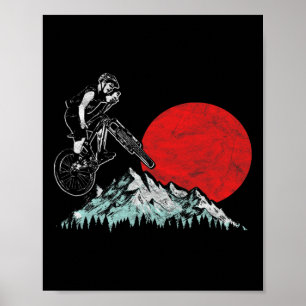 Minimalistische En Geweldige Mountainbike Sprong V Poster