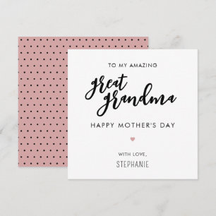 Minimalistische en moderne Grote Oma Moederdag Kaart
