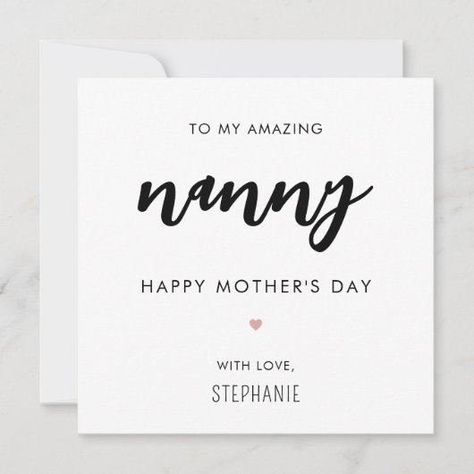 Minimalistische en moderne nanny oma Moederdag Kaart (Voorkant)