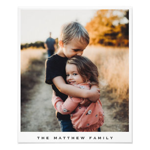 Minimalistische en moderne schrijfmachinefamilie foto afdruk