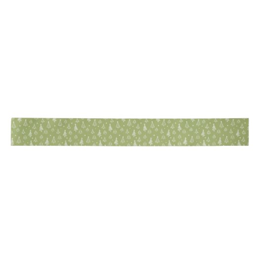 Minimalistische en rustieke groene kerstboom lint (Voorkant)