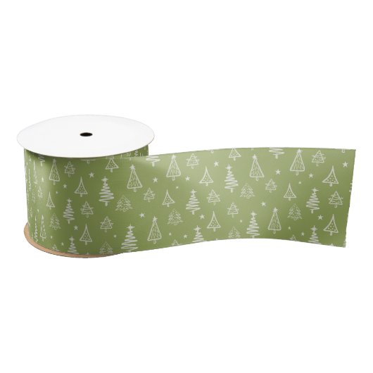 Minimalistische en rustieke groene kerstboom lint (Spoel)