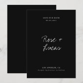 Minimalistische en Trendy Trouwkaart Save the date Kaart (Voorkant / Achterkant)