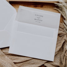 Minimalistische enveloppen voering, monochrome voe