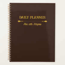 Minimalistische Espresso Goud Planner