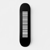 Minimalistische esthetiek met streepjescode skateboard (Voorkant)