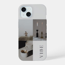 Minimalistische esthetische vibe telefoonhoes iPhone 15 hoesje