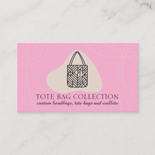 Minimalistische esthetische vrouwelijke canvas tas visitekaartje