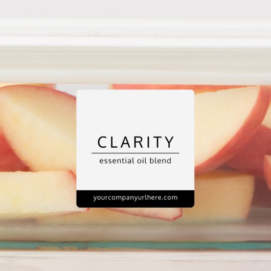 Minimalistische Etherische Olie Roller Flessenetik Labels (Aangebracht)