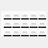 Minimalistische Etherische Olie Roller Flessenetik Labels (Vel)
