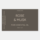 Minimalistische Etherische Olielabels/Druppelfles Rechthoekige Sticker (Voorkant)