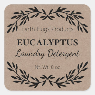 Minimalistische etiketten voor wasmiddel Kraft