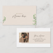 Minimalistische Eucalyptus Boho Professional Chic Visitekaartje (Voorkant / Achterkant)