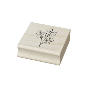 Minimalistische Eucalyptus Botanische Lijnkunst Rubberstempel
