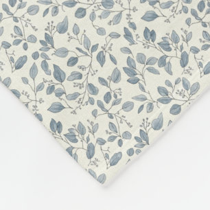 Minimalistische eucalyptus leigroen spriet uit de fleece deken