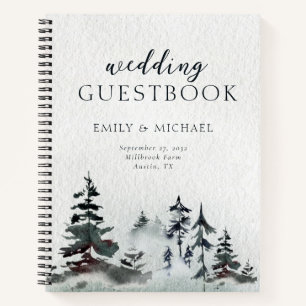 Minimalistische Evergreen Mountain Green Slate Gue Notitieboek