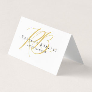 Minimalistische Exclusieve Moderne Gouden Kleur Mo Visitekaartjes