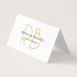 Minimalistische Exclusieve Moderne Gouden Kleur Mo Visitekaartjes