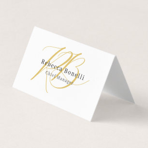 Minimalistische Exclusieve Moderne Gouden Kleur Mo Visitekaartjes