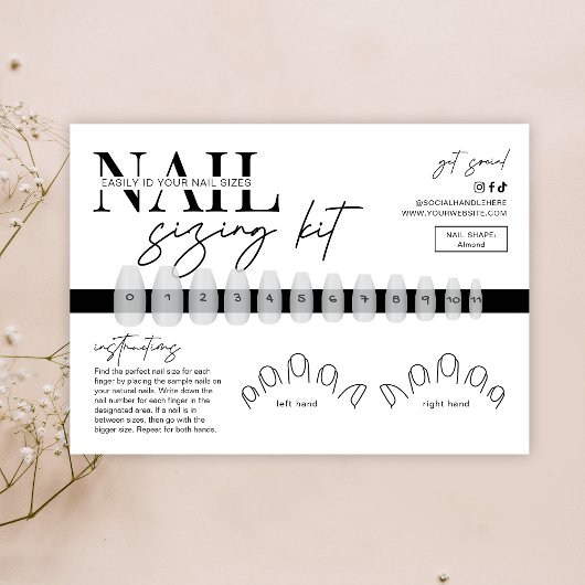 Minimalistische False Nails Sizing Kit Display Kaa