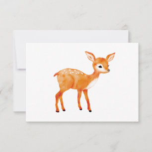 Minimalistische Fawn Blank-briefkaarten Bedankkaart