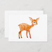 Minimalistische Fawn Blank-briefkaarten Bedankkaart (Voorkant / Achterkant)