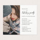 Minimalistische feestdag Dubbele foto uitnodiging (Binnenkant ongevouwen)