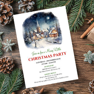 Minimalistische feestelijke stads kerstscène feest kaart