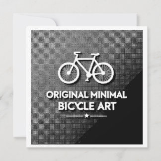 Minimalistische Fiets Kunst Kaart