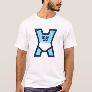 Minimalistische Fitness en GUM Letter X Monogram T-shirt