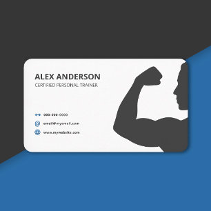 Minimalistische fitness personal trainer visitekaartje