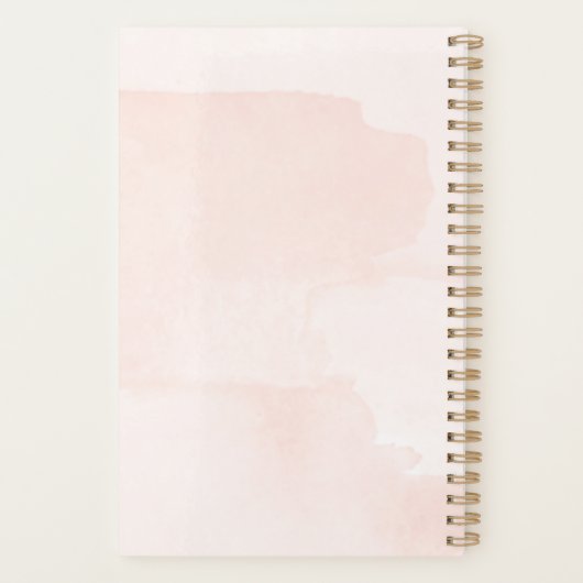 Minimalistische flair | Blush Waterverf en script Planner (Achterkant)