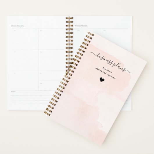 Minimalistische flair | Blush Waterverf en script Planner (Display)