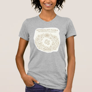 Minimalistische Flora Botanische Krans Dames T-Shi T-shirt