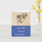 Minimalistische Floral en Script Sympathieën Kaart (Gele Bloem)