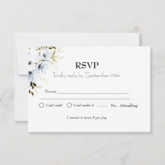 minimalistische Floral-kinderen Birthday Party RSV RSVP Kaartje
