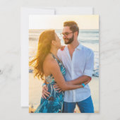 Minimalistische Florida Beach bruiloft foto Save The Date (Achterkant)