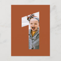 Minimalistische foto 1e verjaardag CUSTOM COLOR