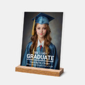 Minimalistische foto 8e klas Afstuderen Aankondigi Acryl Bord (Hoek)